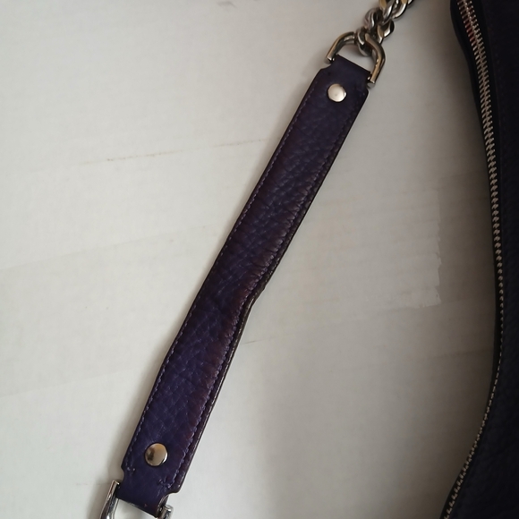 Michael Kors Purple Leather Shoulder Crossbody Bag GUC - Picture 13 of 14